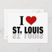 I Liebe St Louis Postkarte (Vorne/Hinten)