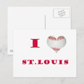 I Liebe-St.- Louisbaseball Postkarte (Vorne/Hinten)