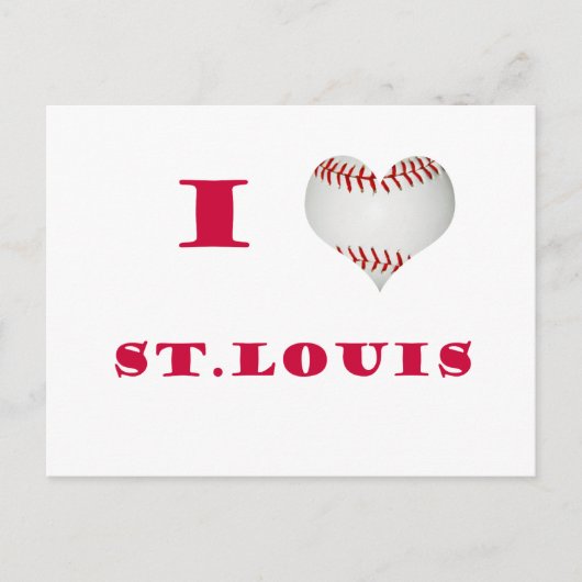 I Liebe-St.- Louisbaseball Postkarte (Vorderseite)