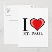 I Liebe St. Paul Postkarte (Vorne/Hinten)