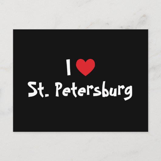 I Liebe St. Petersburg Postkarte (Vorderseite)