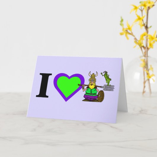 I Liebe St. Urho Customize Grußkarte Karte (Gelbe Blume)