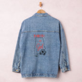 I Liebe Staat der Alabama Blume Kontur Tuskegee Ci Jeansjacke (Hangar)