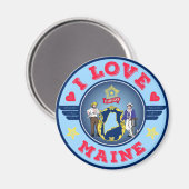 I Liebe Staatseigentümer und -karte verwalten Magnet (Vorderseite/Rückseite)