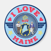 I Liebe Staatseigentümer und -karte verwalten Magnet (Vorne)