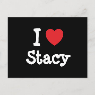 I Liebe Stacy heart T - Shirt Postkarte