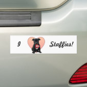 I Liebe Staffies Autoaufkleber (Auf Auto)