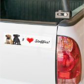 I Liebe Staffies Autoaufkleber (Auf Lkw)