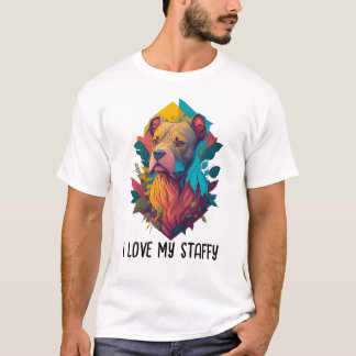 I Liebe Staffy - Staffordshire Bull Terrier Lover T-Shirt