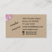 I Liebe Stars, die mit Social Media Visitenkarte (Rückseite)