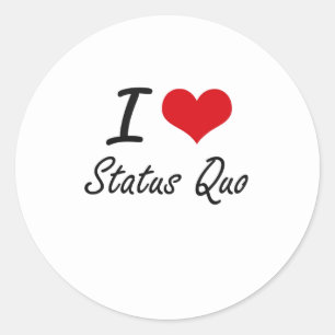 I Liebe Status Quo Runder Aufkleber