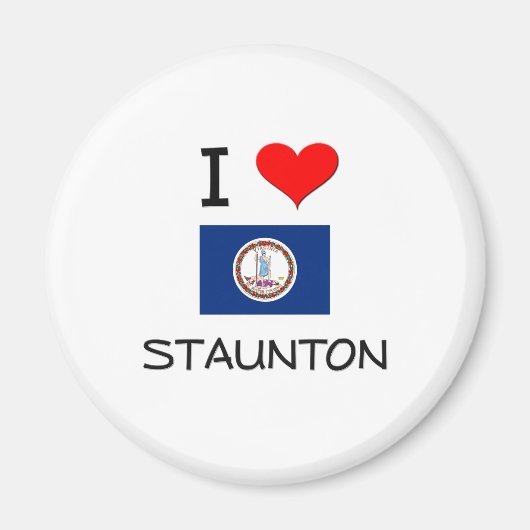 I Liebe Staunton Virginia Magnet (Vorne)