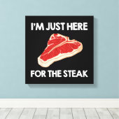 I Liebe Steak Gift Ribeye House Leinwanddruck (Insitu (Holzboden))
