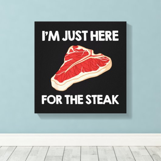 I Liebe Steak Gift Ribeye House Leinwanddruck (Insitu (Holzboden))