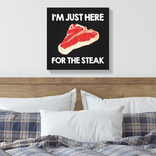 I Liebe Steak Gift Ribeye House Leinwanddruck (Insitu (Schlafzimmer))