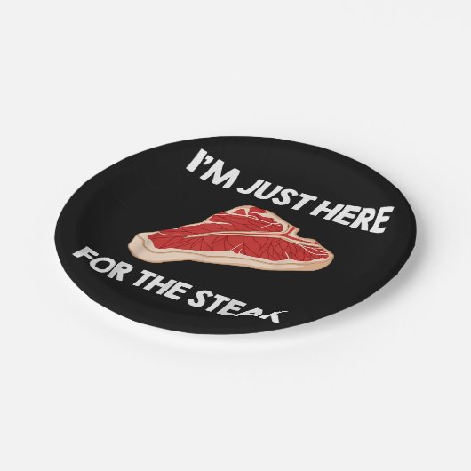 I Liebe Steak Gift Ribeye House Pappteller (Schrägansicht)