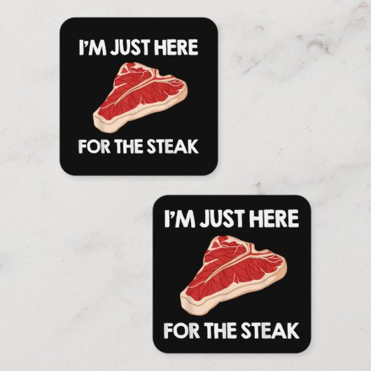 I Liebe Steak Gift Ribeye House Quadratische Visitenkarte (Vorne/Hinten)