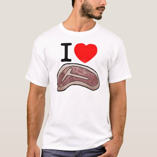 I LIEBE-STEAK!!!! T-Shirt (Vorderseite)