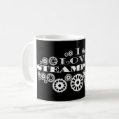 I Liebe Steampunk Kaffee-Tasse Kaffeetasse (Vorderseite Links)