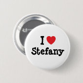 I Liebe Stefany T - Shirt Button (Vorne & Hinten)
