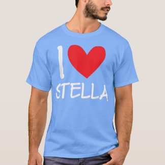 I Liebe Stella Name Personalisiert Girl Beste Freu T-Shirt