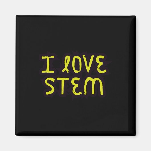 I Liebe Stem - Wissenschaft Magnet (Vorne)