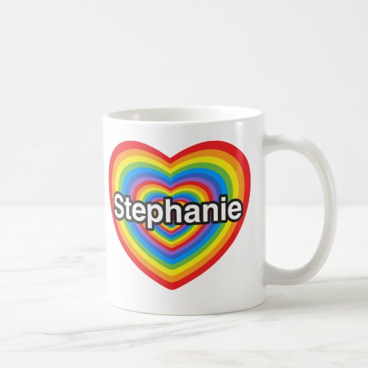 I Liebe Stephanie. Liebe I Sie Stephanie. Herz Kaffeetasse (Rechts)