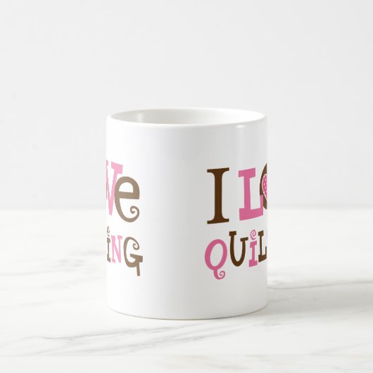 I Liebe-Steppen (Quilter Geschenk) Kaffeetasse (Mittel)