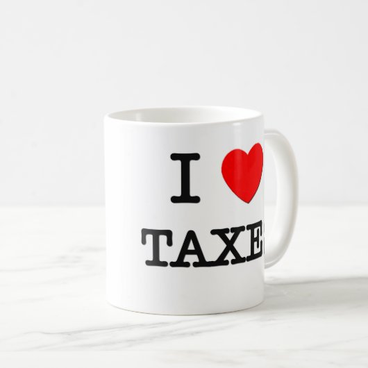 I Liebe-Steuern Kaffeetasse (VorderseiteRechts)