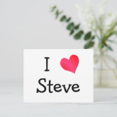 I Liebe Steve Postkarte (Stehend Vorderseite)