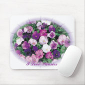 I Liebe-Stiefmütterchen-Mausunterlage Mousepad (Mit Mouse)