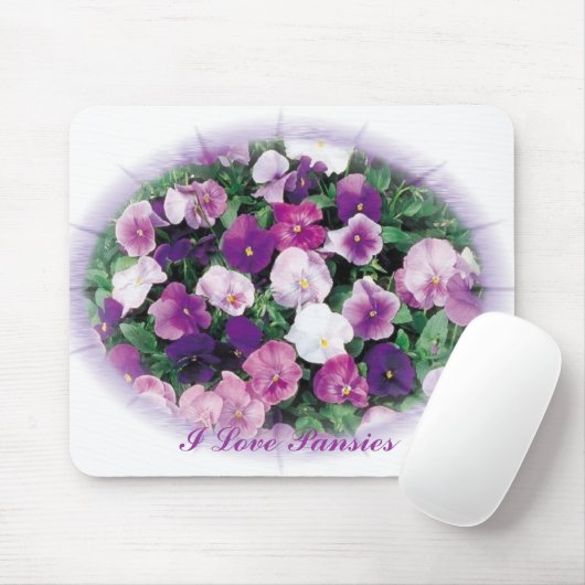 I Liebe-Stiefmütterchen-Mausunterlage Mousepad (Mit Mouse)