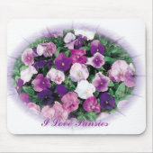 I Liebe-Stiefmütterchen-Mausunterlage Mousepad (Vorne)