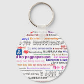 I Liebe Stillen Mehrsprachigkeit Schlüsselanhänger (Vorderseite)