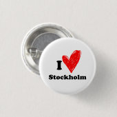I Liebe Stockholm Button (Vorne & Hinten)