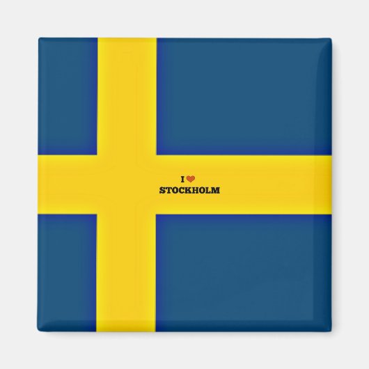 I Liebe Stockholm, Flagge Schwedens, Magnet (Vorne)