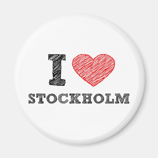 I Liebe Stockholm Magnet (Vorne)