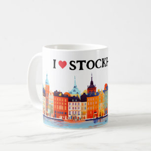 I Liebe Stockholm Malerei   Reisen   Kaffee Kaffeetasse