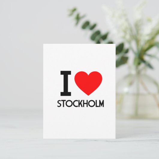I Liebe Stockholm Postkarte (Stehend Vorderseite)