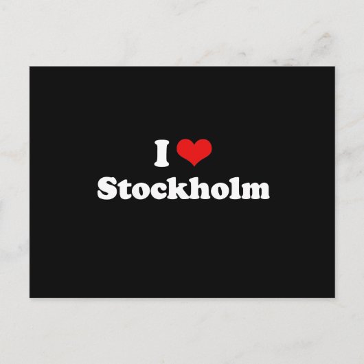 I LIEBE STOCKHOLM POSTKARTE (Vorderseite)