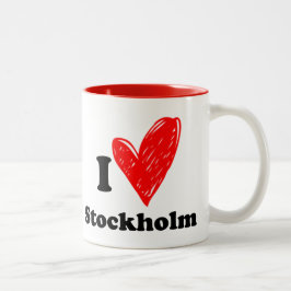 I Liebe Stockholm Zwei-Tone-Kaffee-Tasse Zweifarbige Tasse