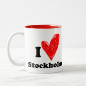 I Liebe Stockholm Zwei-Tone-Kaffee-Tasse Zweifarbige Tasse (Links)