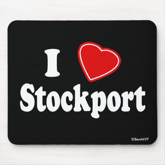 I Liebe Stockport Mousepad (Vorne)