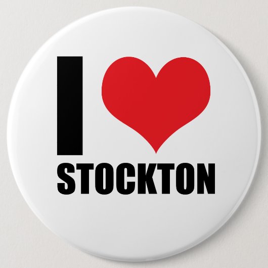 I Liebe Stockton Button (Vorderseite)
