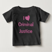 I Liebe Strafjustiz Baby T-shirt (Vorderseite)