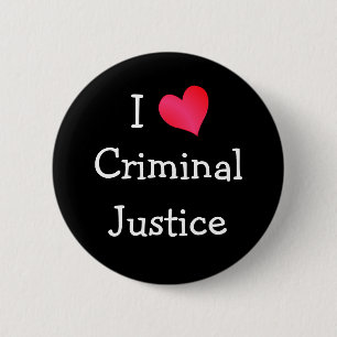 I Liebe Strafjustiz Button