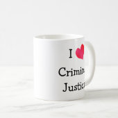 I Liebe Strafjustiz Kaffeetasse (VorderseiteRechts)
