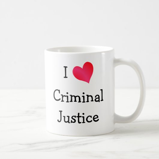 I Liebe Strafjustiz Kaffeetasse (Rechts)