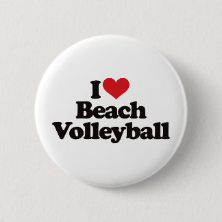 I Liebe-Strand-Volleyball Button