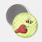 I Liebe Strawberries Magnet (Vorderseite/Rückseite)